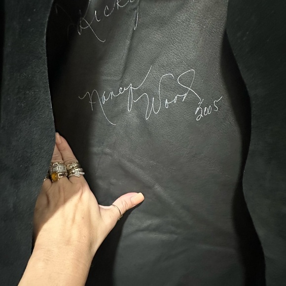 Rare 90s/2000s Customized Oversized Leather Poncho Jacket with Fringe - Picture 4 of 4